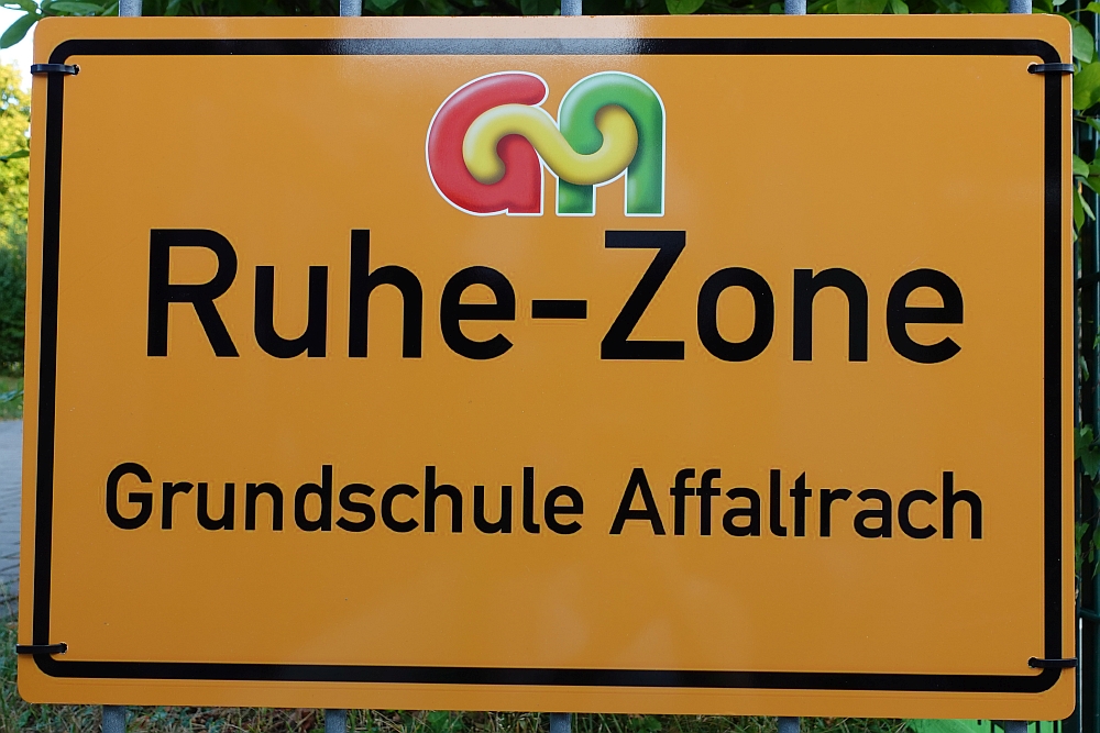 Ruhe-Zone Schild